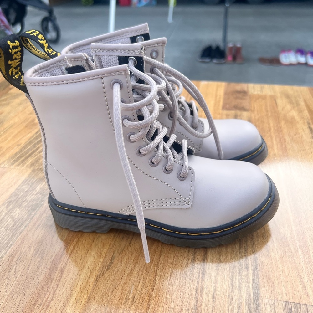 White Lace-Up Boots